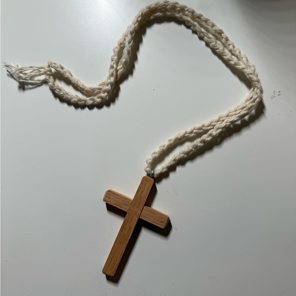 Wooden Cross Necklace